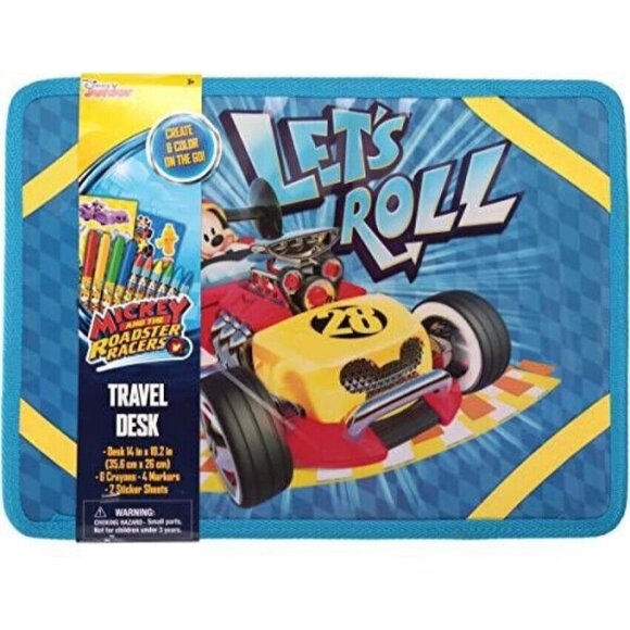 Innovative Designs Disney Junior Mickey And The Roadster Racers Travel Desk New - Picture 2 of 4